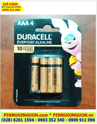 Duracell MN2400-LR03, Pin AAA Duracell MN2400-LR03 Everyday Alkaline 1.5v /Loại Vỉ 4viên